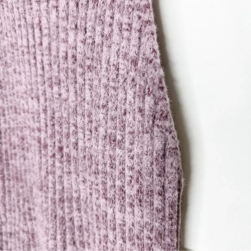 FREE PEOPLE Claude Mockneck Mini Knit Dress Brandy Wine NWT in Medium - Picture 6 of 7